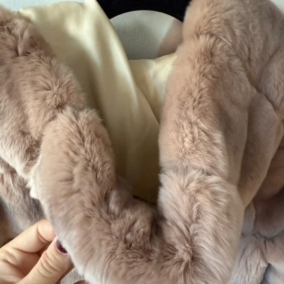 Yves Salomon Rabbit Fur Coat - Picture 12 of 15